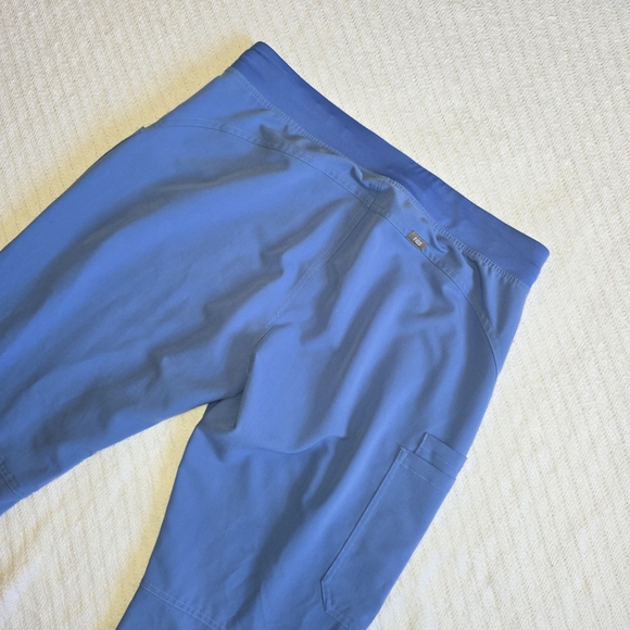 FIGS women's scrub pants in the color Ceil Blue large tall - Picture 5 of 9